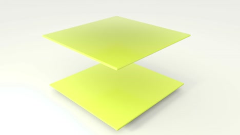 conjunto de diferentes planos de color despojando y girando formas geométricas objeto. 4k imágenes de animación de bucle sin costuras.