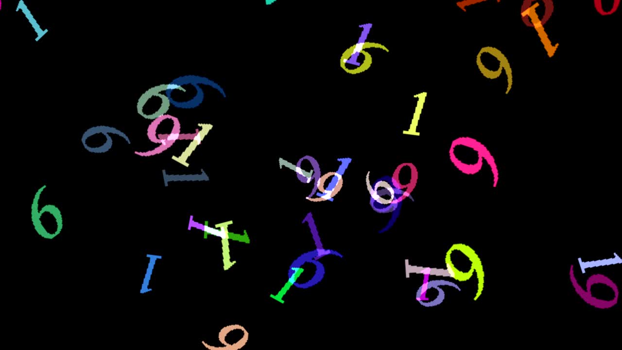 protector de pantalla de computadora animado con dígitos