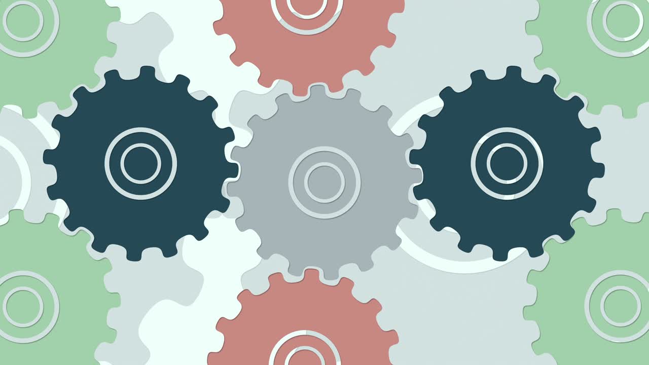 concepto de trabajo en equipo. engranajes coloridos girando con precisión como un mecanismo integrado.