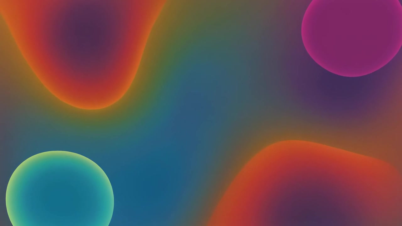 Abstract Motion Background with Floating Colorful Gradient Orbs