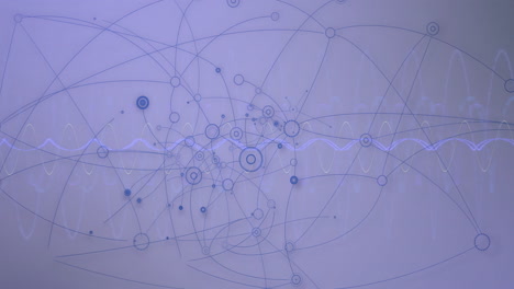 animación de la red de conexiones sobre la cadena de adn