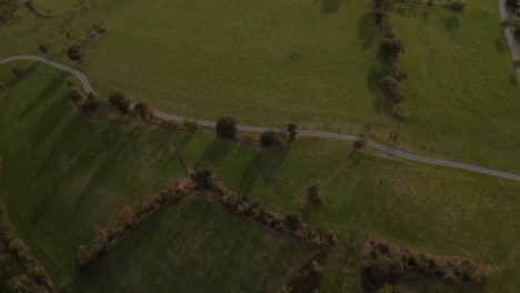 panorama view of mining sinkhole at altenberg, saxony with drone