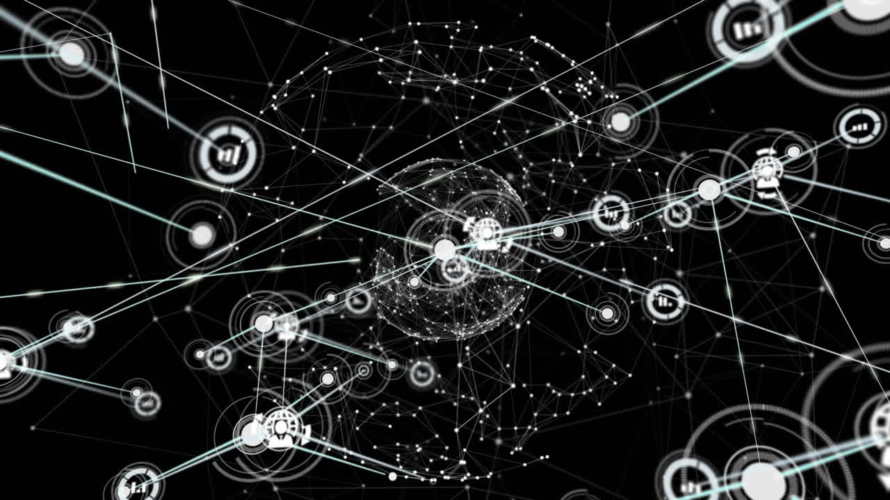 animación de formas a través de una red de conexiones