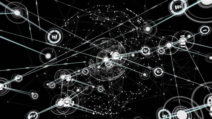 Animation of shapes over network of connections