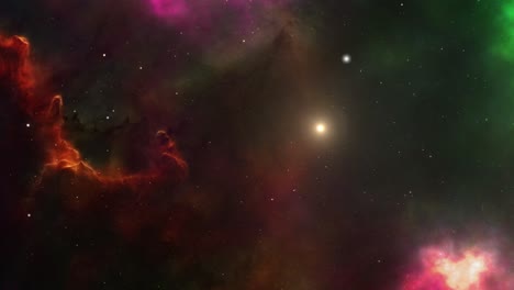 nubes de nebulosas en el universo infinito