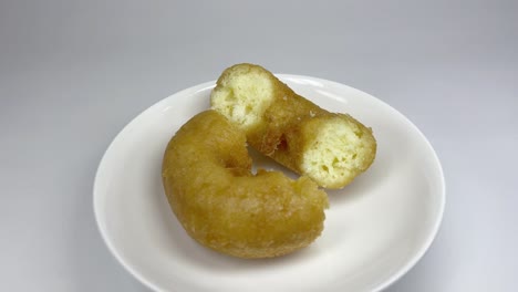 small donut, close up video clip