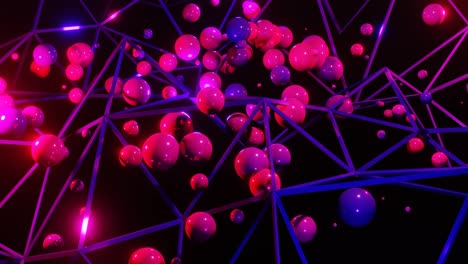 efecto plexo 4k: conexión digital abstracta, puntos y líneas en movimiento.