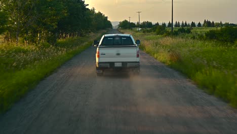 Behind-view-of-truck-driving