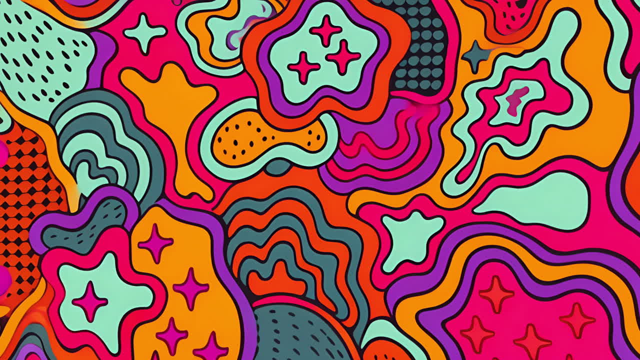 Abstract Colorful Psychedelic Pattern