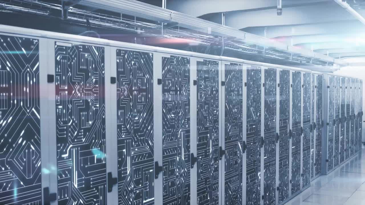 Animation of data processing over computer servers