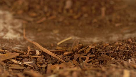 macro shot of madder powder production, traditional textile dye in pakistan and indian culture