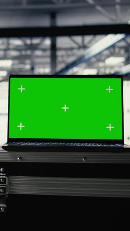 vertical video green screen notebook in data center training infrastructure for ai