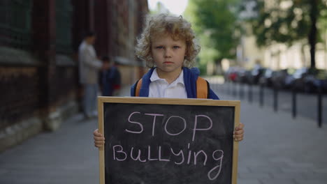 Child Protesting Bullying