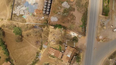 rural village town of kenya with kilimanjaro in the background