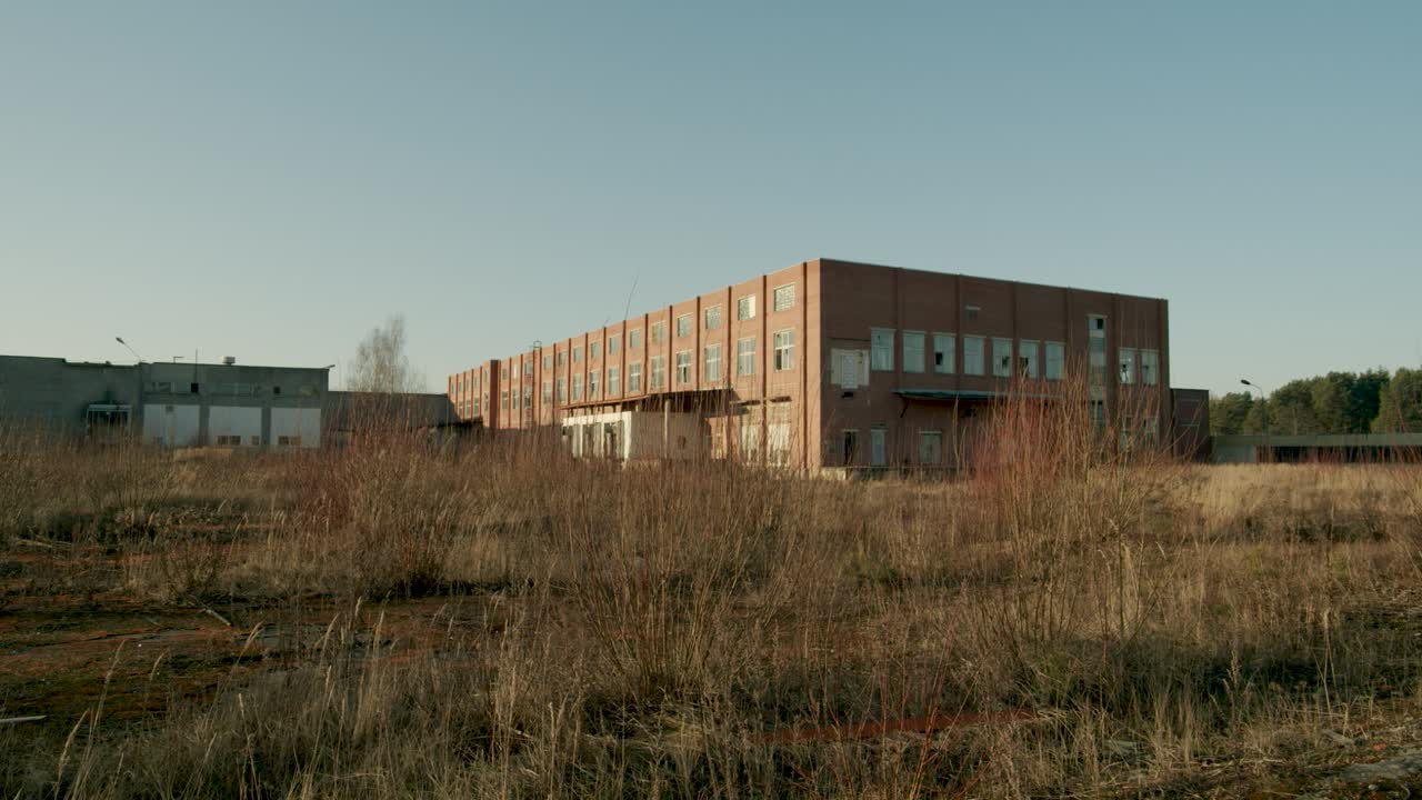 Abandoned soviet heritage meat pork factory building