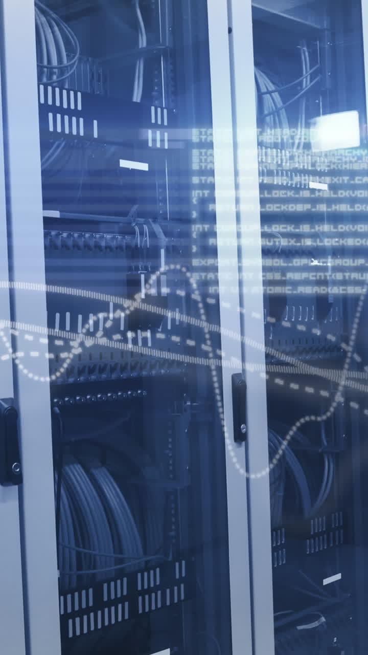 animación de formas y procesamiento de datos en la sala del servidor