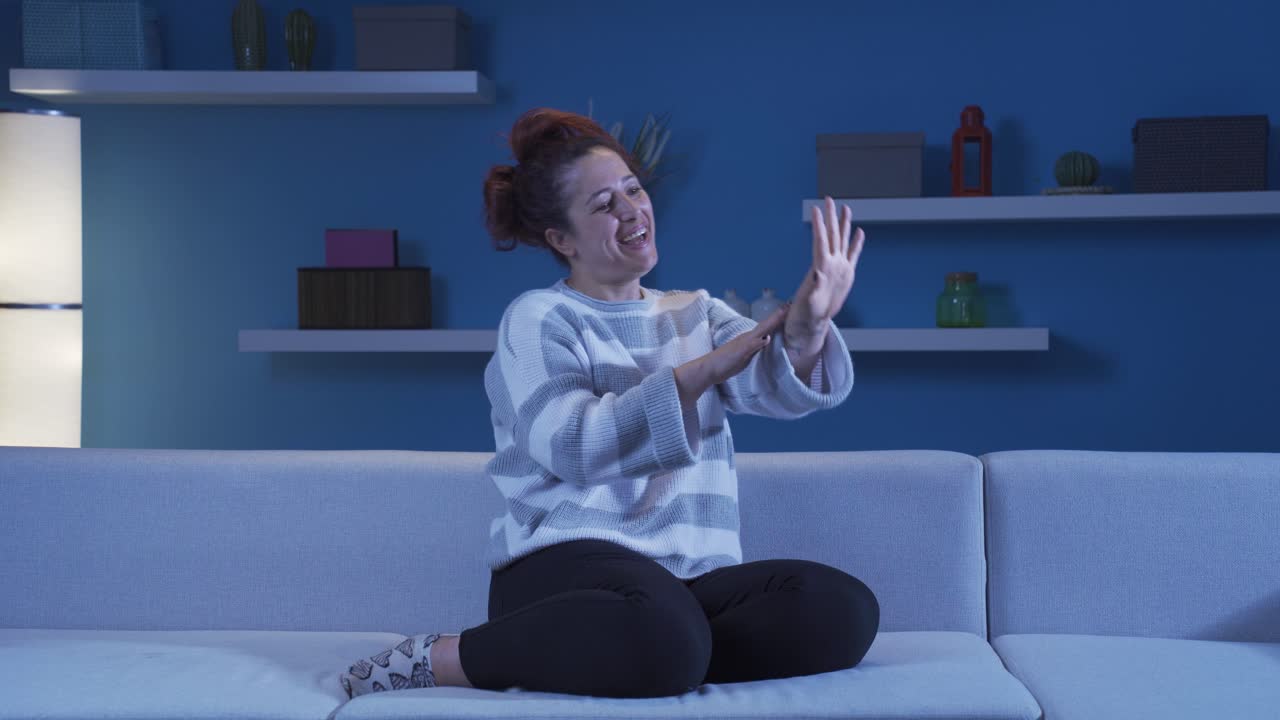 미친 자아 웃음.