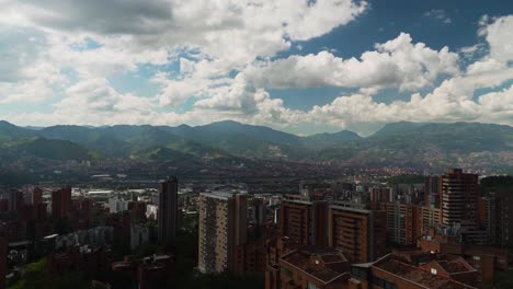 beautiful time-lapse view from el poblado neighborhood in medellin, antioquia, colombia