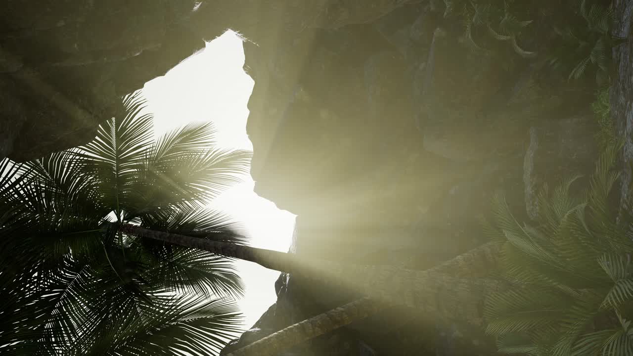 신비한 동굴 안의  ⁇ 빛