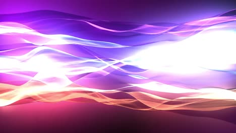 Glowing-waves-moving-against-purple-background