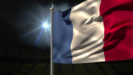 France-national-flag-waving-on-flagpole