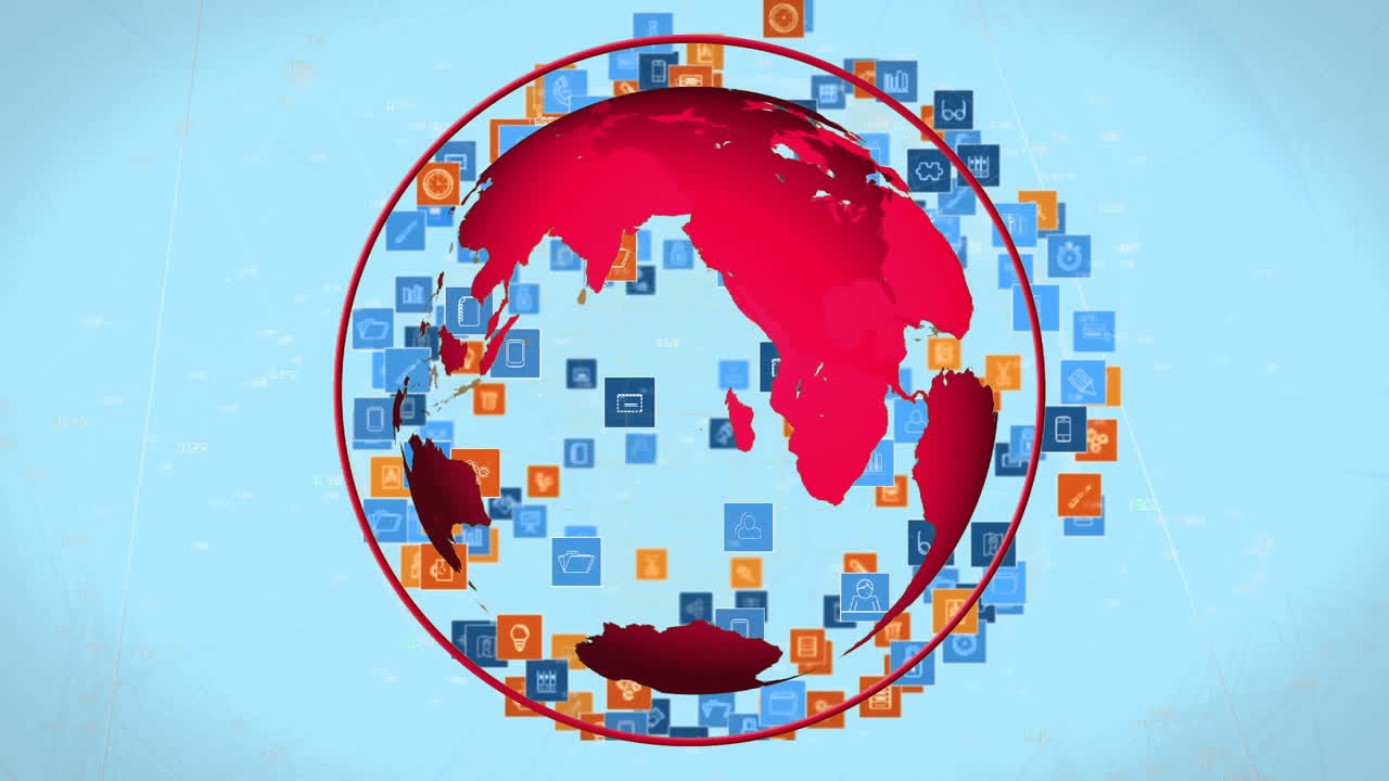 지구와 디지털 응용 프로그램 아이콘