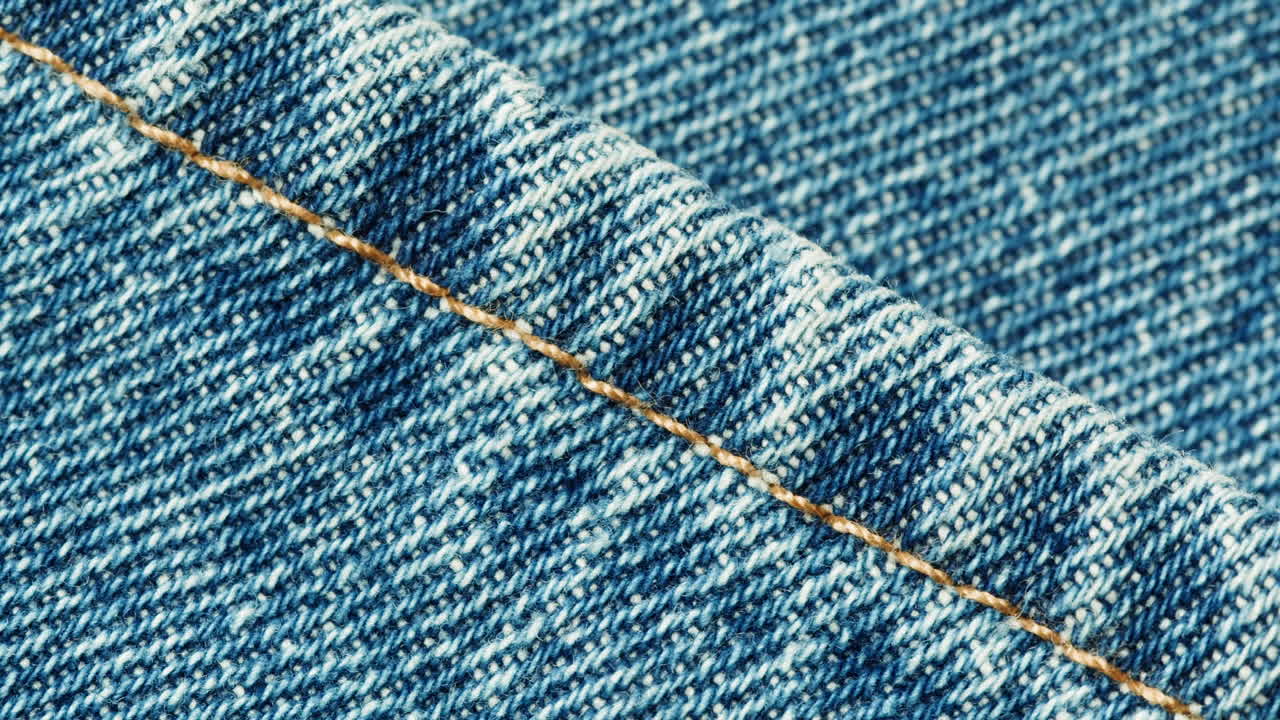 Close-up of Denim Fabric