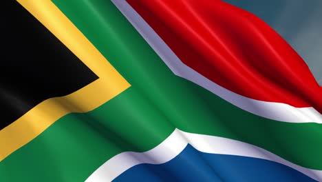 south africa - flag - 4k - loop