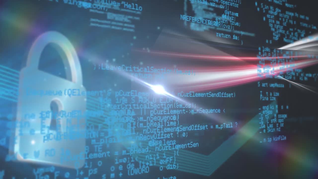 온라인 보안  ⁇ 락을 통해 데이터 처리의 애니메이션