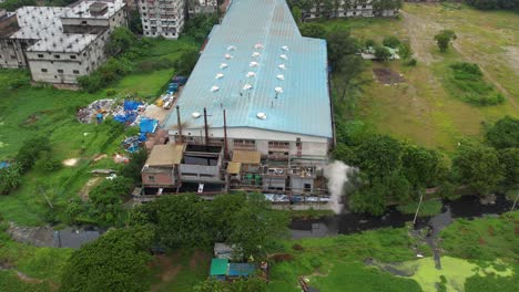 industrial waste releasing into canal and land