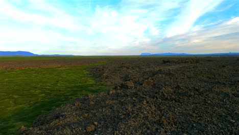 Aerial View of Icelandic Lava Field