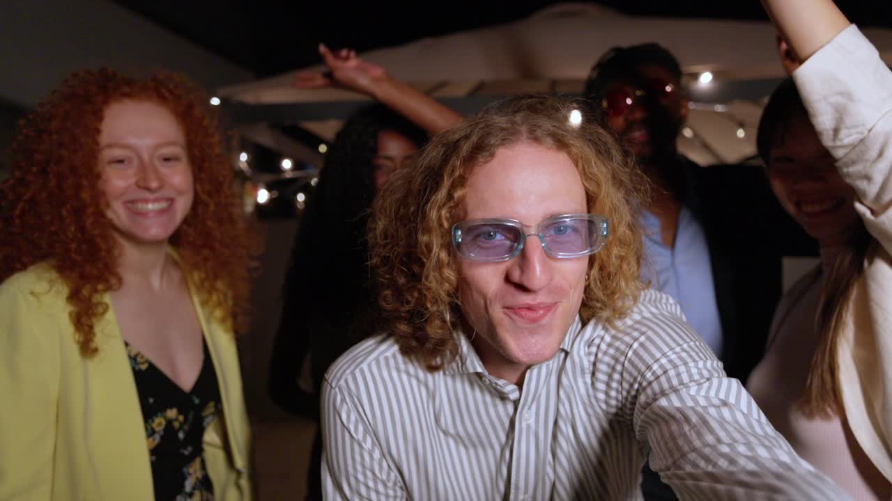 Group of friends enjoying a party together