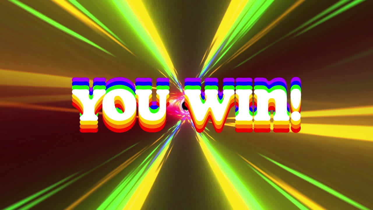 다채로운 배경에 텍스트를 찍은 애니메이션