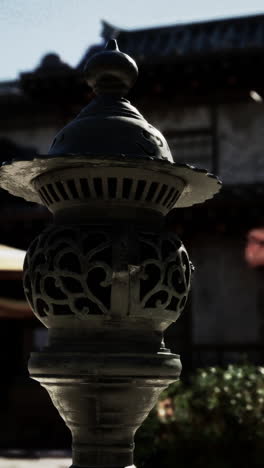 close-up of a traditional japanese lantern