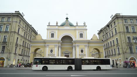 saint petersburg church and street scene