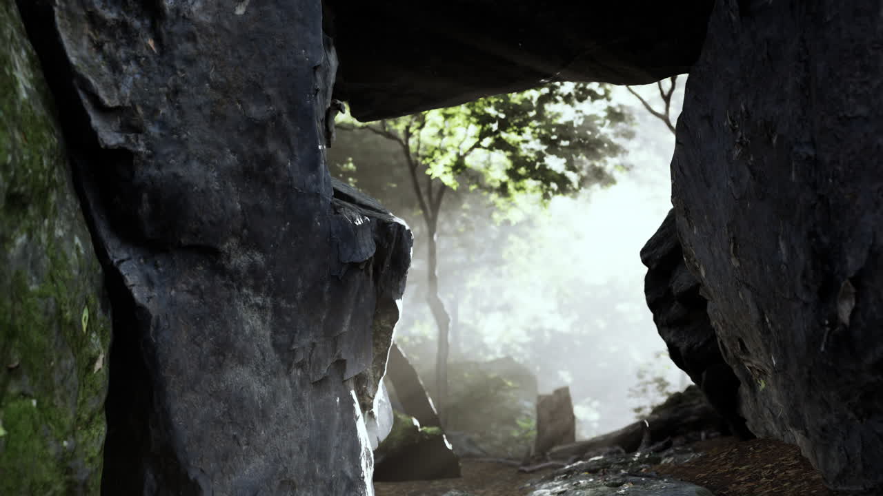 안개 숲 동굴 입구