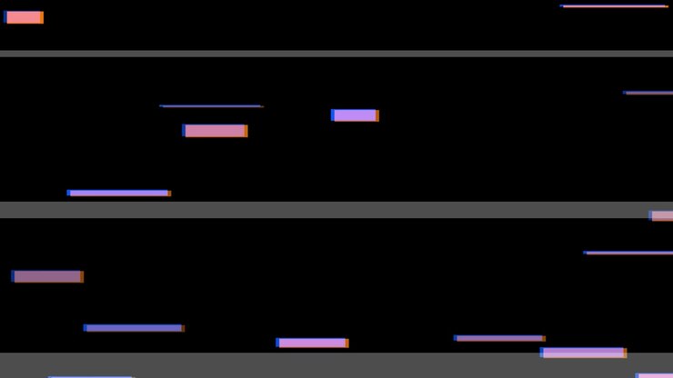 Digital Glitch Effect with Abstract Moving Rectangles