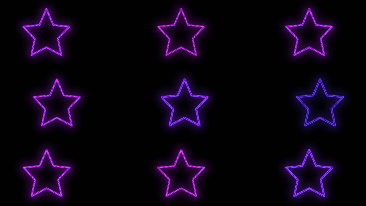 patrón de estrellas moradas con luz led en estilo club.