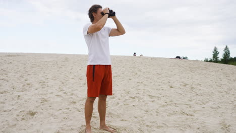 male lifeguard at the beach