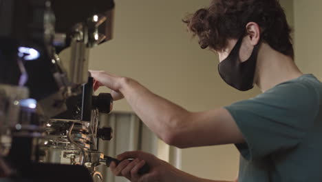 Professional Barista Making Cappuccino