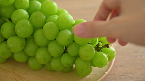 beautiful and fresh green grape