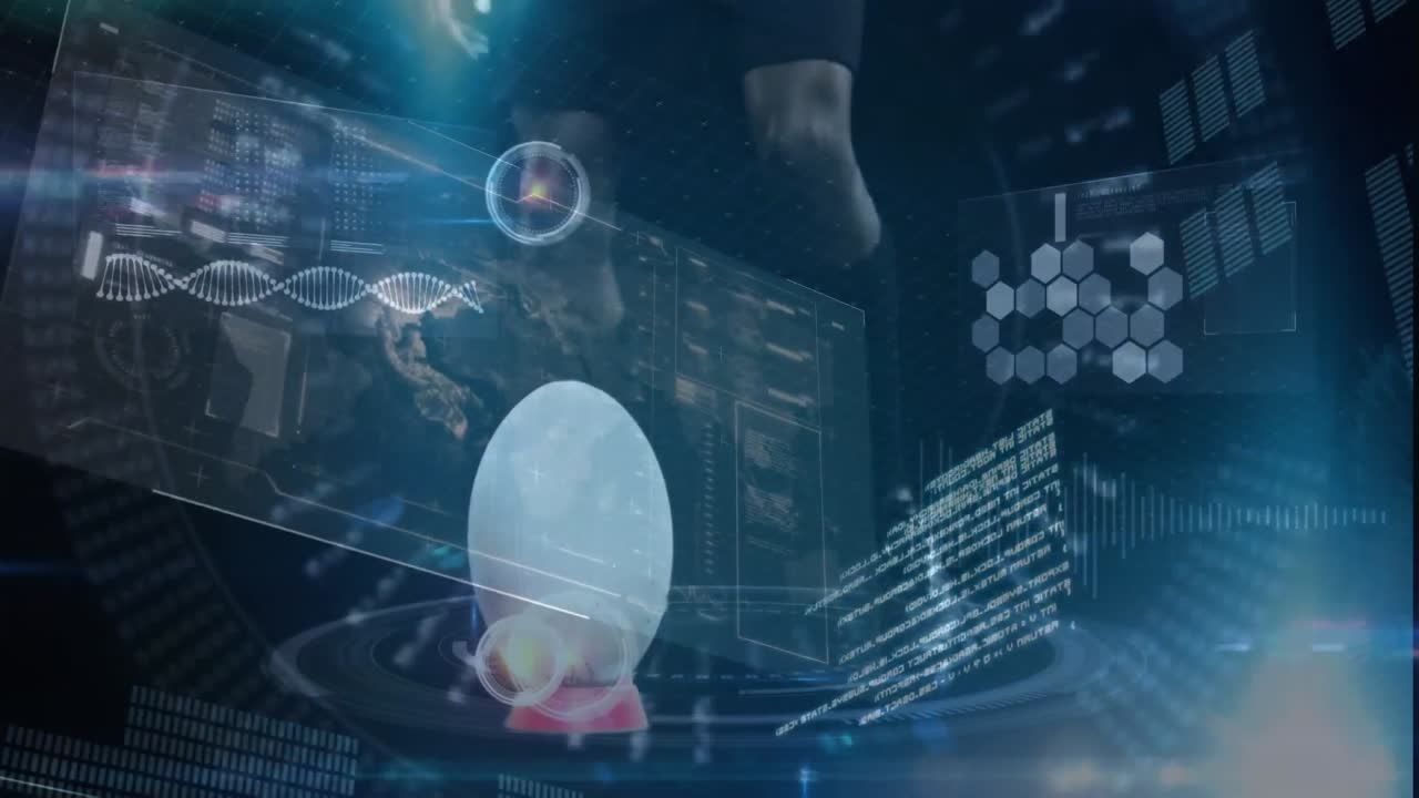 럭비 선수의 낮은 섹션과 함께 데이터 처리