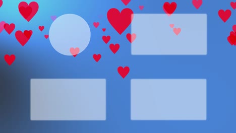 marca la gradación del corazón de las partículas de la tarjeta final de la pantalla de finalización de los gráficos de movimiento