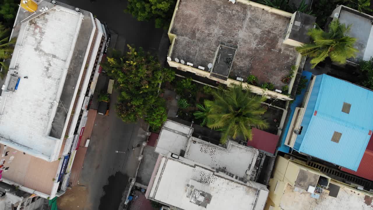 Chennai City - The Capital of the State of Tamil Nadu in India. Aerial View of the Local Streets. It is one of the metropolia of India and serves as the gateway to the culture of South India.