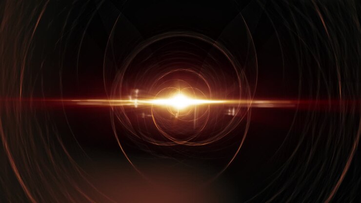 Abstract Scifi Energy Vortex Tunnel animation of an abstract background energy tunnel loop with shaking and flickering shiny optical flare light effect. 4K 3D seamless loop futuristic tunnel.