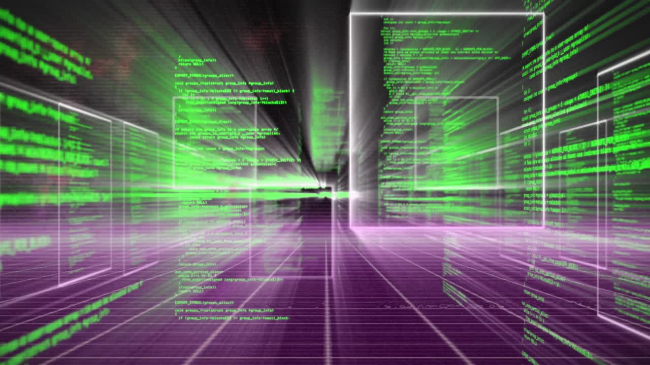 Animation of data processing over shapes