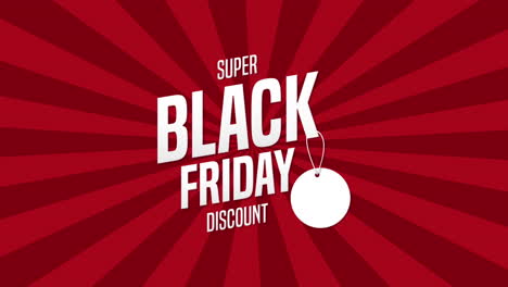 black friday discount graphic red and white super sale