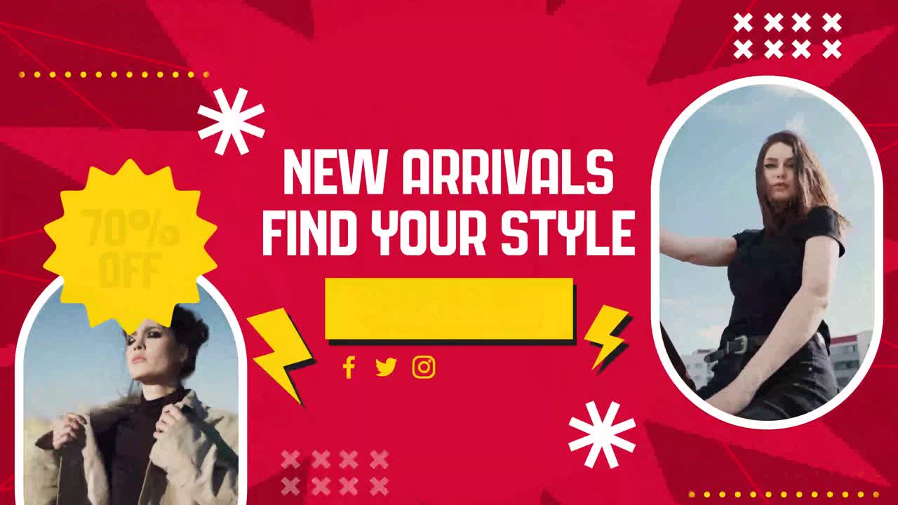 Fashion Advertisement for New Arrivals with Women Posing