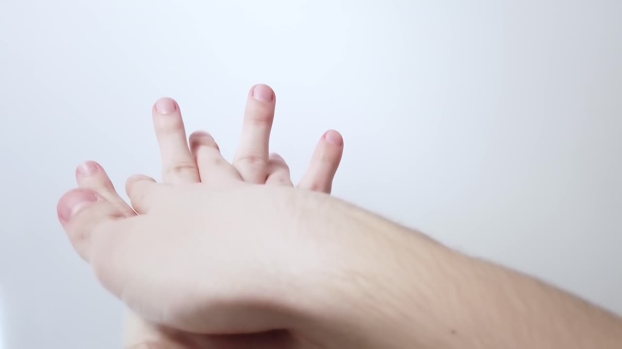 Man pouring antiseptic gel and clean his hands with an white background. Corona Virus idea
