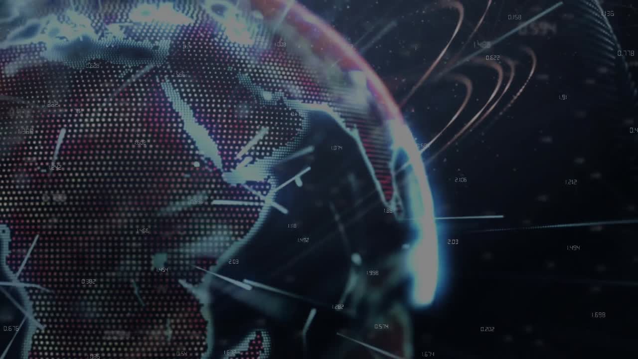 Animation of globe with network of connections